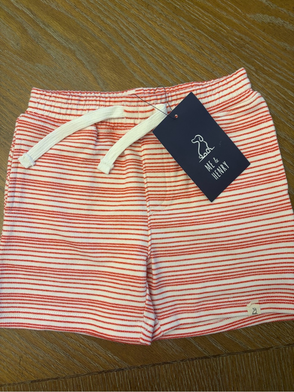 Me & Henry Red Stripe Kids Drawstring Shorts